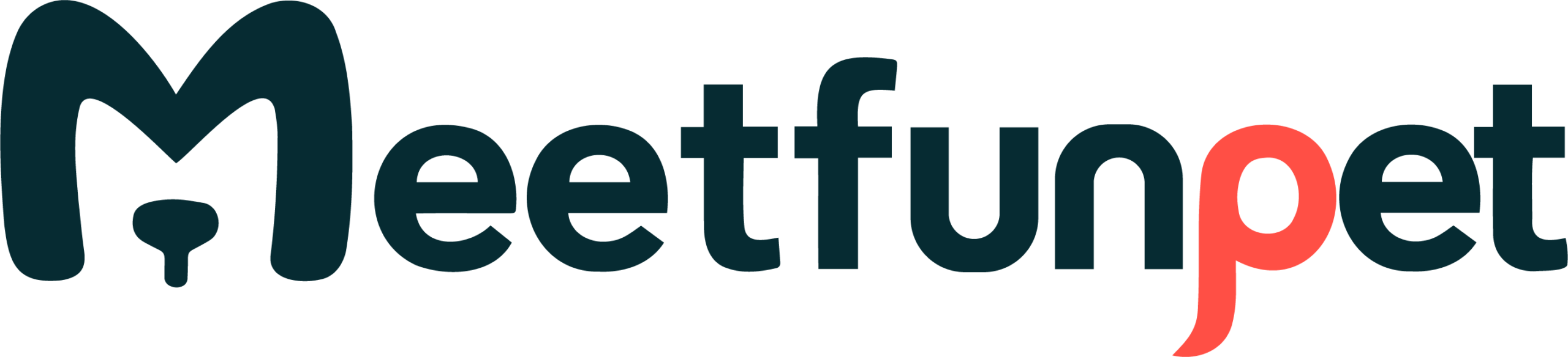 Meetfunpet Logo 暖白底+深青色+珊瑚红